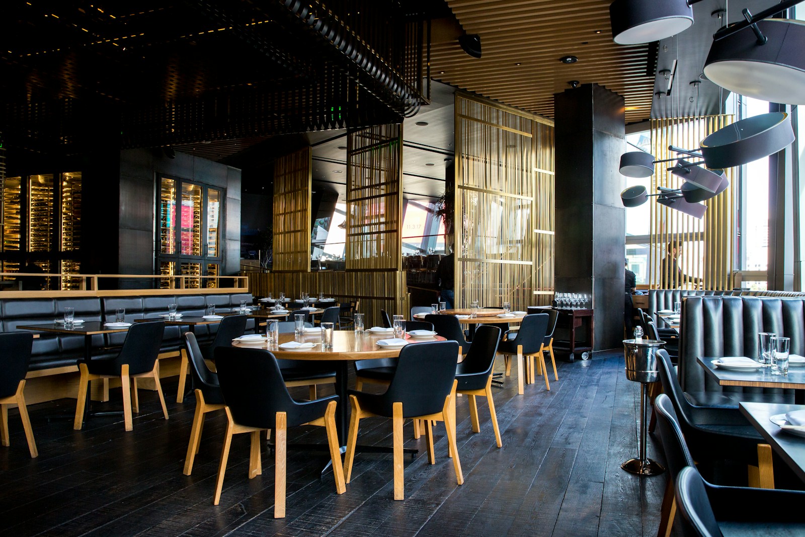 photo of pub set in room during daytime, restaurant